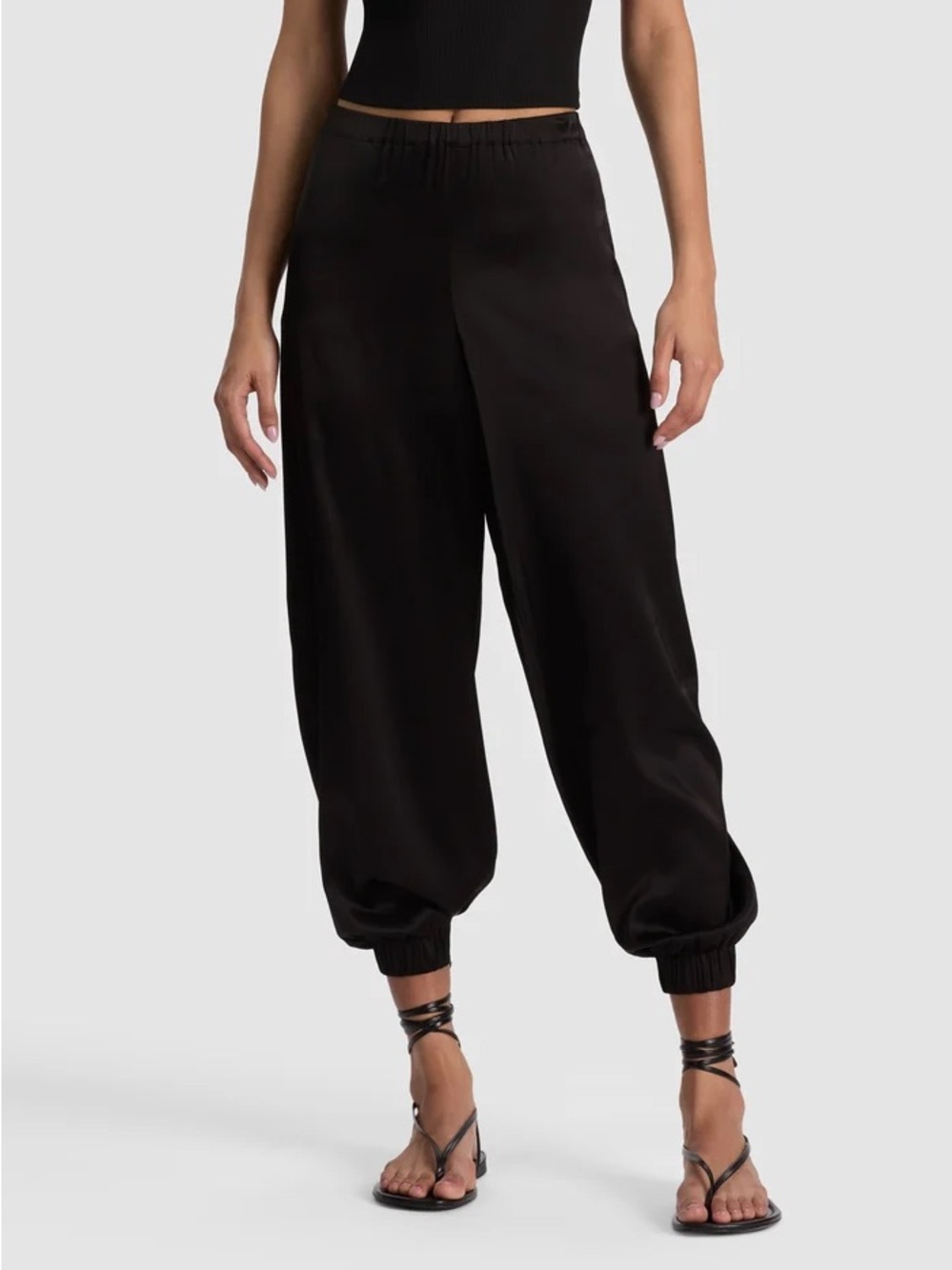 Alice + Olivia Declan Pull On Genie Pants- in Black
